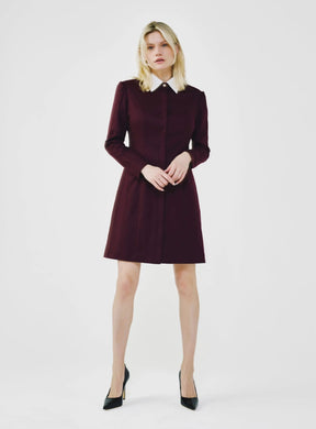 Long Sleeve Wool Shirt Dress