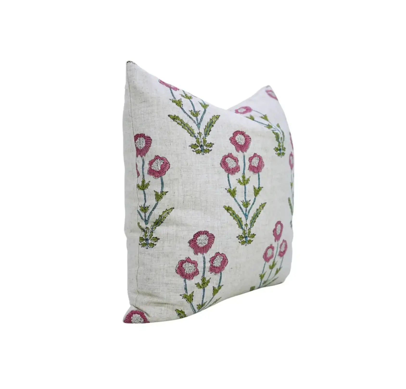 Handcarfted Hand Block Design Viscose Linen Pillow Cover - Amitabh