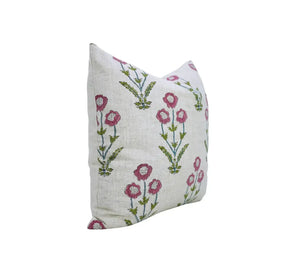 Handcarfted Hand Block Design Viscose Linen Pillow Cover - Amitabh
