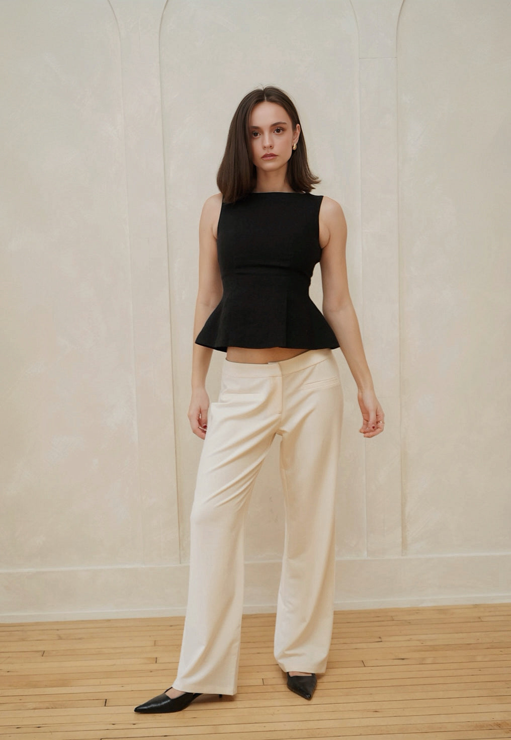 Emilia Tailored Pants – Elegant Cream Pants for Women