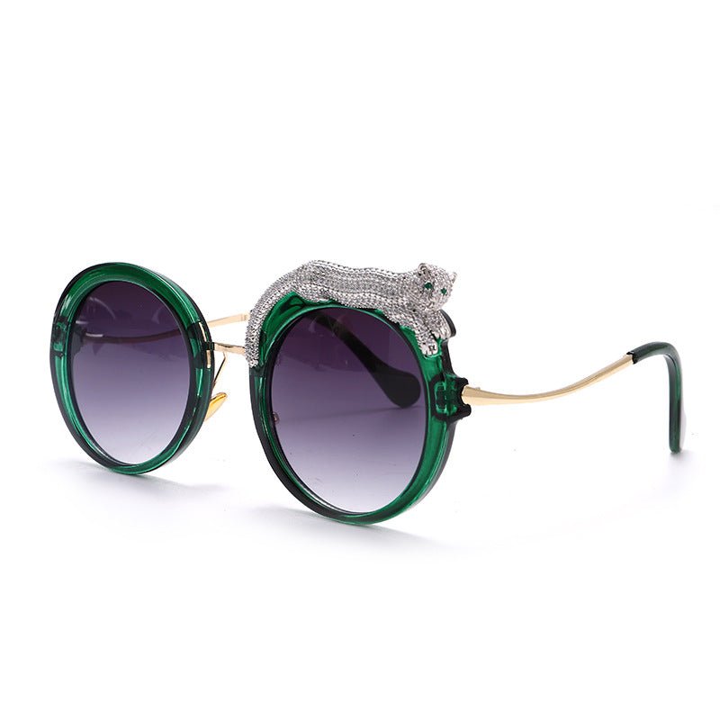 Leopard Round Frame Sunglasses