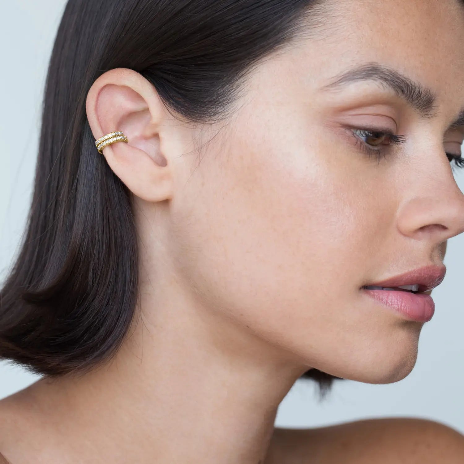 Pavé Gold Ear Cuff