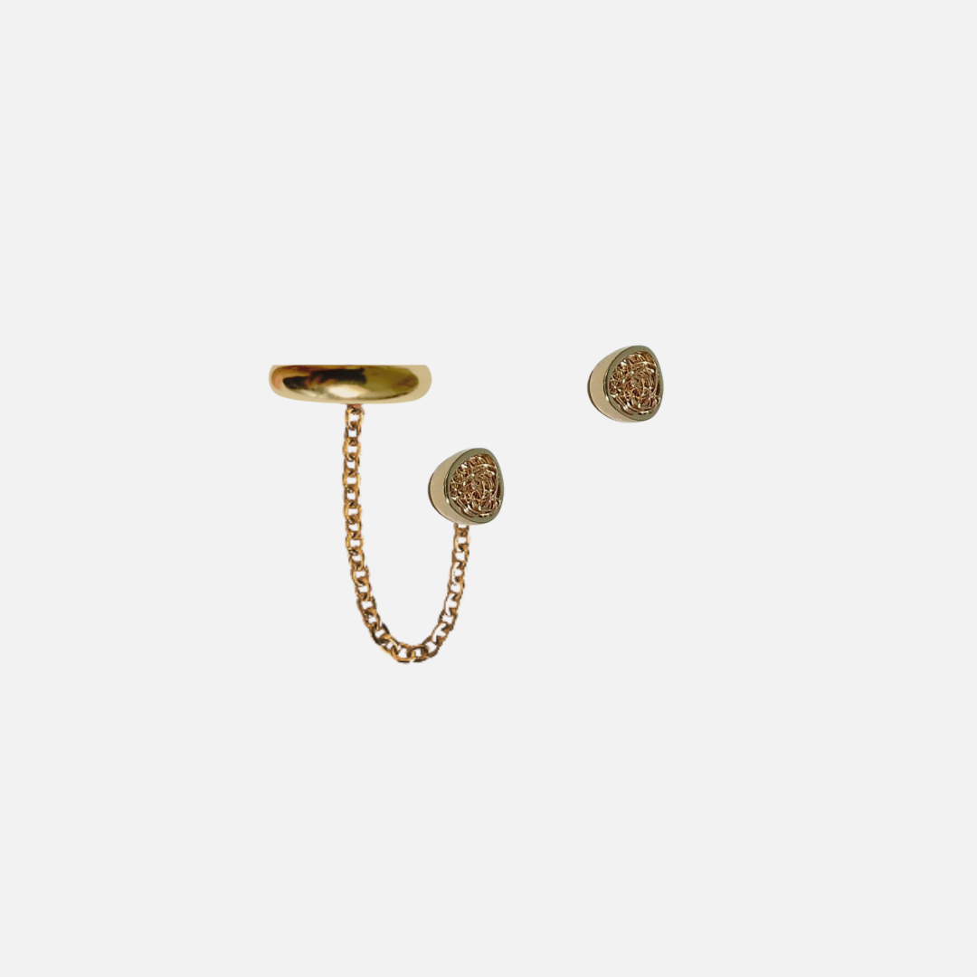 Gold Ear Cuff & Dream Earring Set