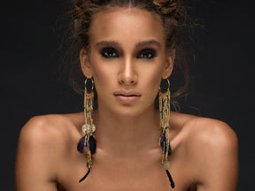 Aisyt - Gemstones Fringe Boho Earrings (Top Seller)