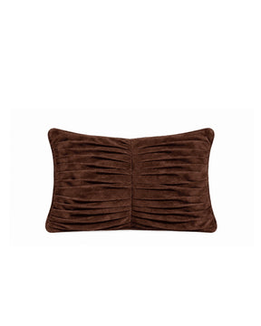 Pleated Cotton Suede Pillow