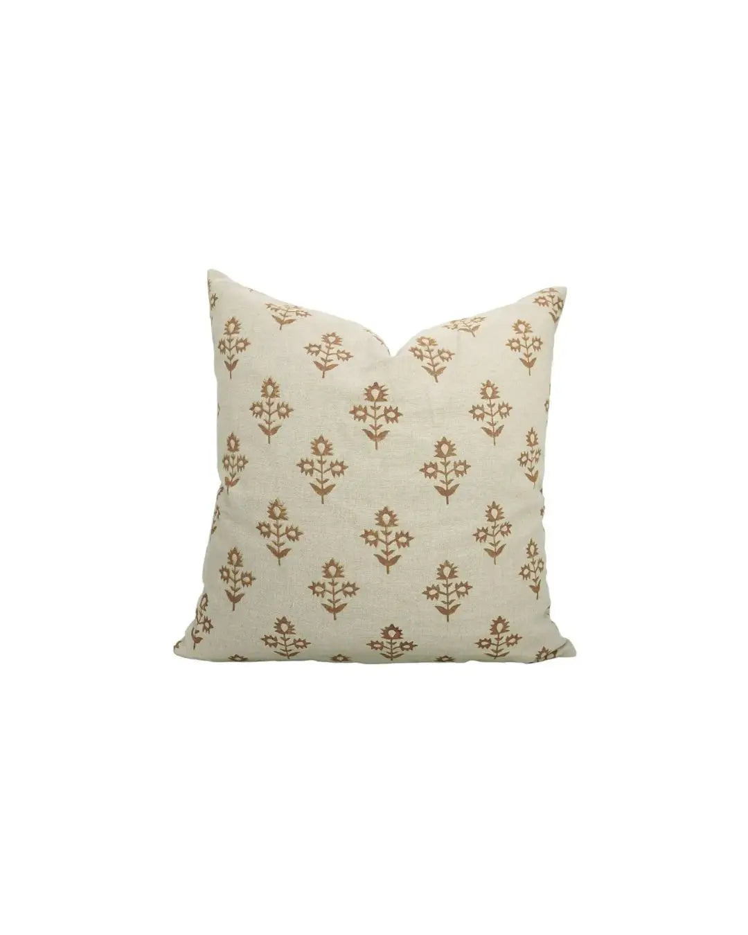 Natural Handmade Unique Block Print Boho Decor Pure Linen Pillow Cover- Chimni