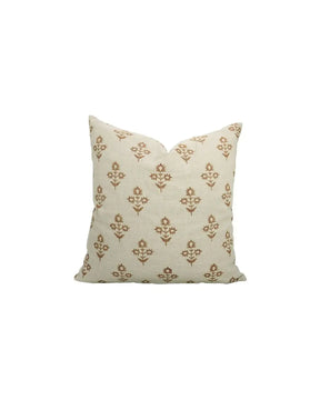 Natural Handmade Unique Block Print Boho Decor Pure Linen Pillow Cover- Chimni