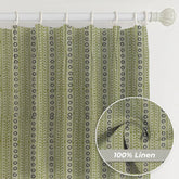 Boho Block Print Thick Linen Pleated Window - Ethic Leheriya