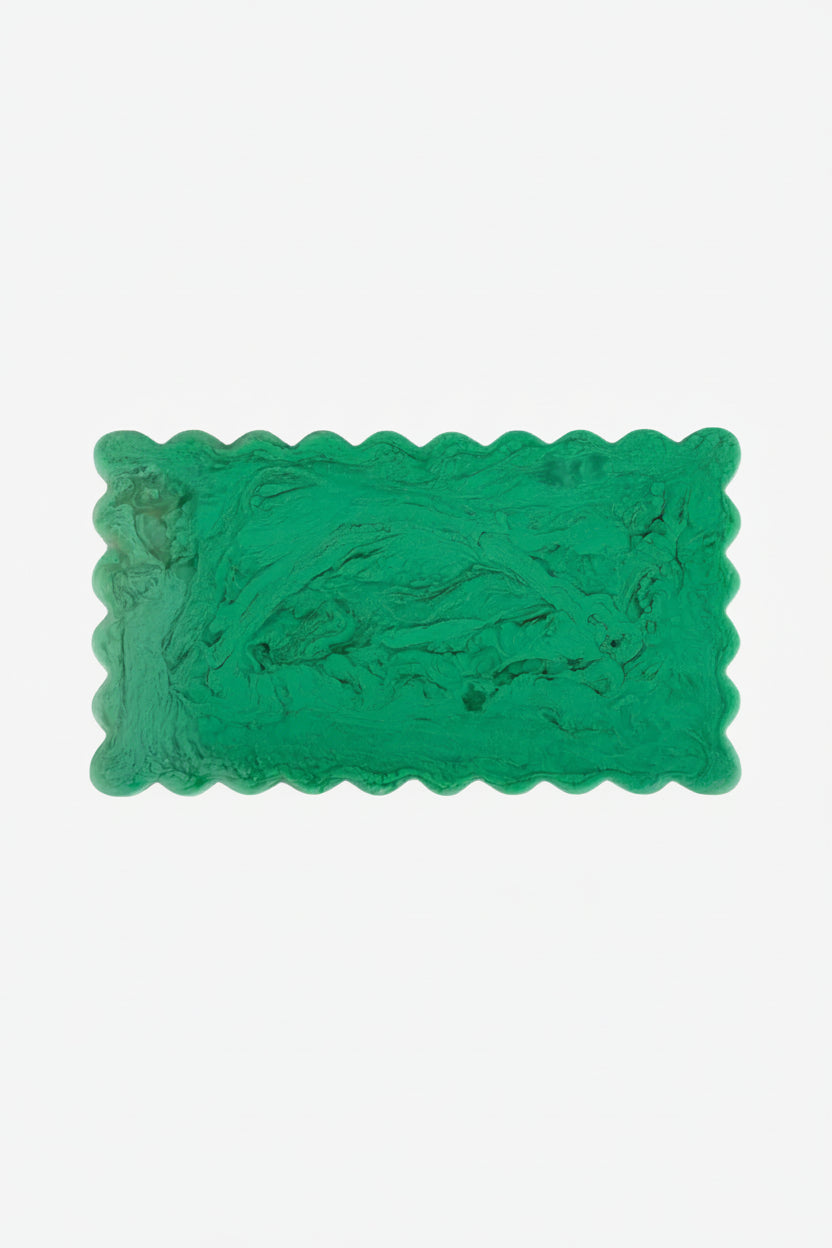 Resin Scallop Rectangular Cheese Board - 14 Inches