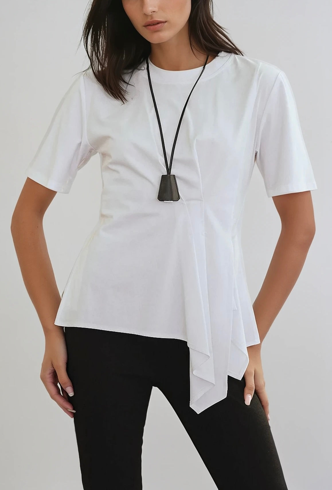 Élise Asymmetric Drape Top