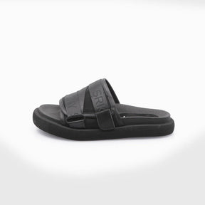 Sporty Eco-Friendly Black Slides Alu