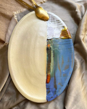 Abstract Blonde Serving Platter
