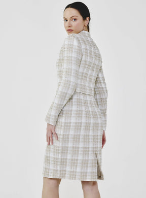 Tailored Cropped Tweed Jacket