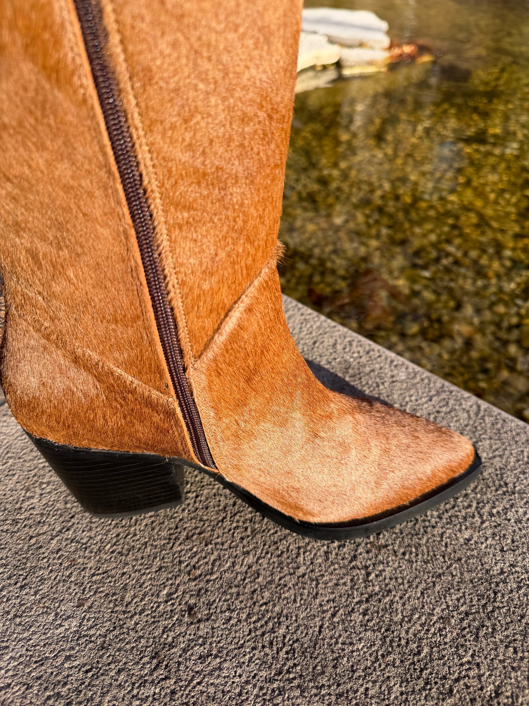 Olsson Texan Boot in Calf Hair (Wide Calf)