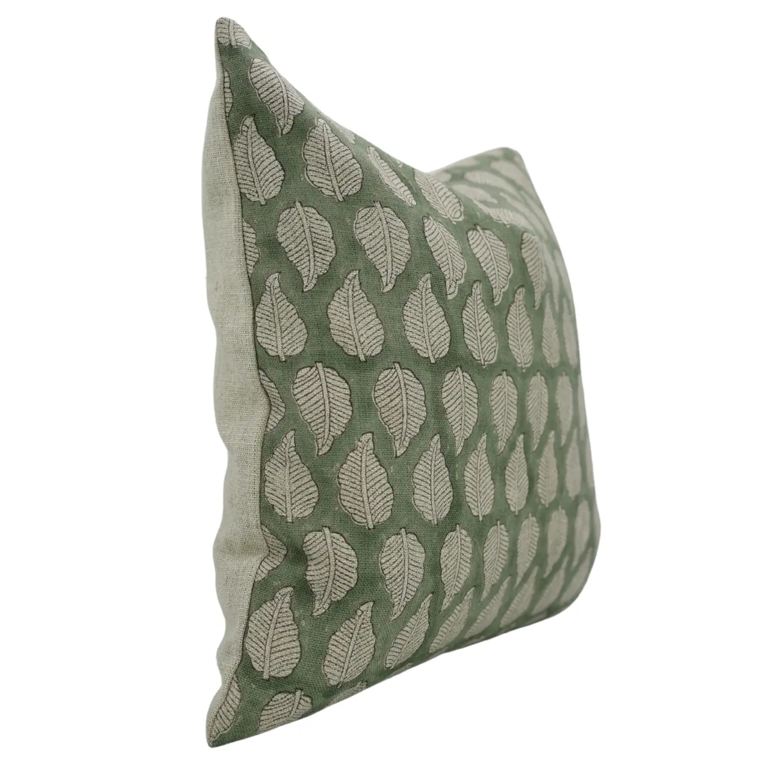 Stylish Block Print Thick Linen Cushion Cover - Panchi