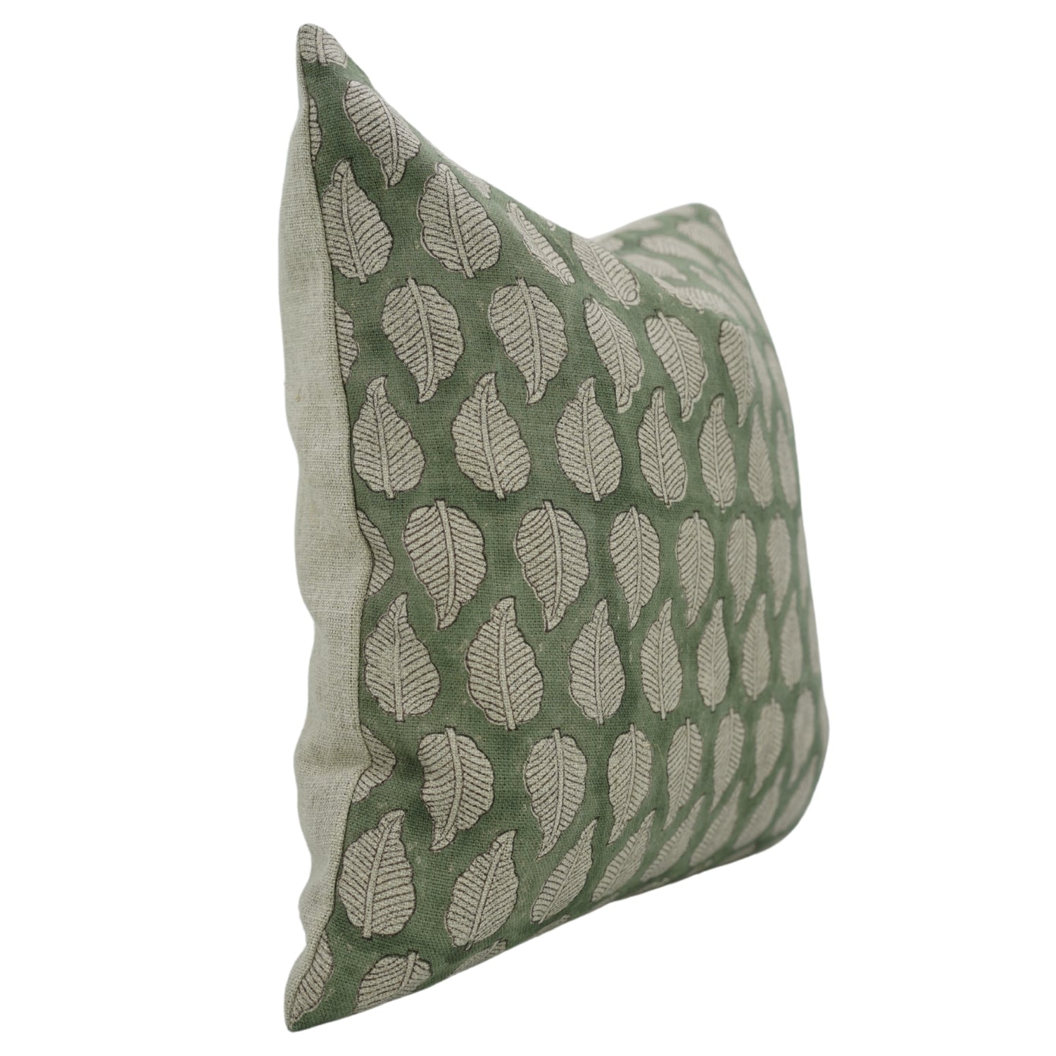 Stylish Block Print Thick Linen Cushion Cover - Panchi