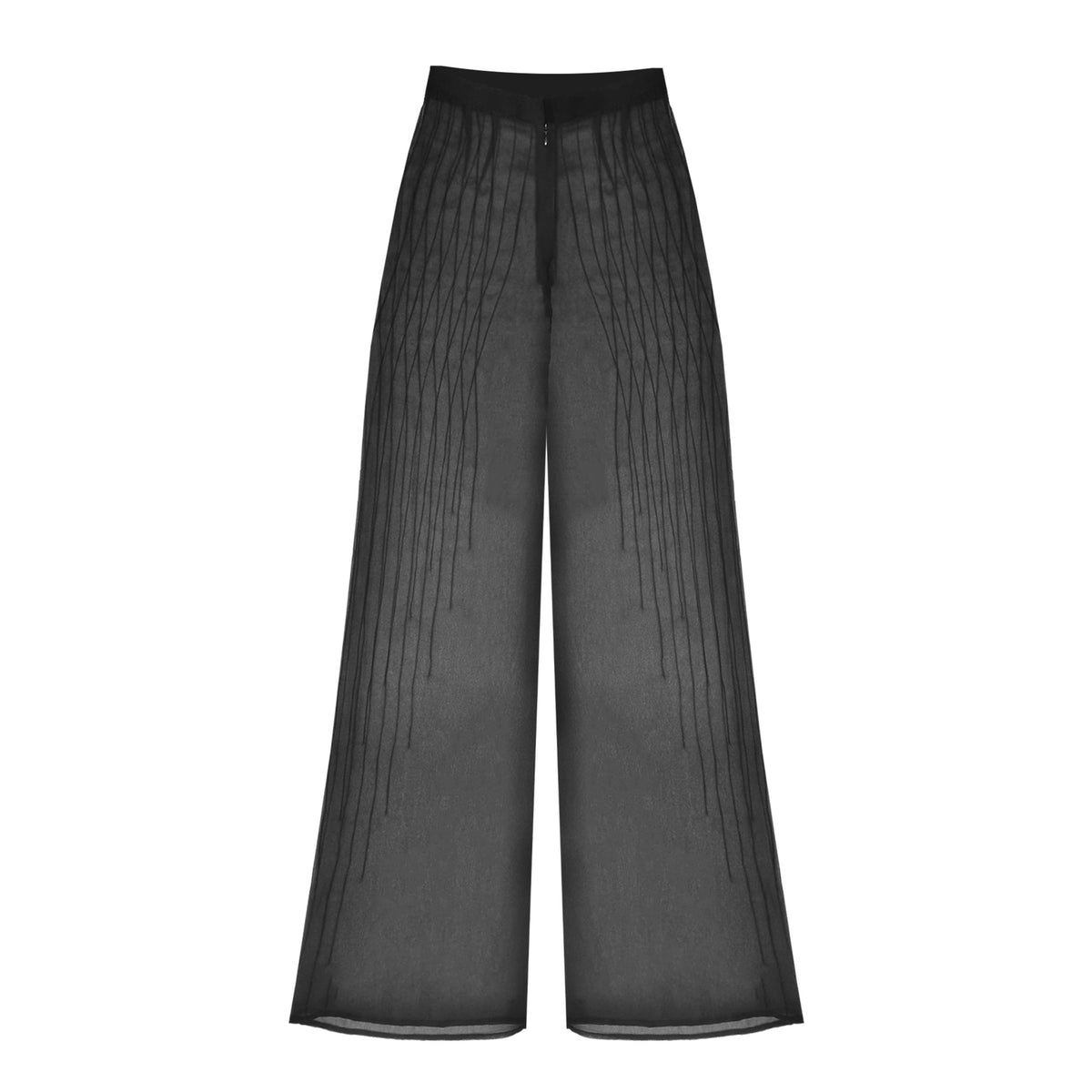Sheer Pin Tuck Trousers