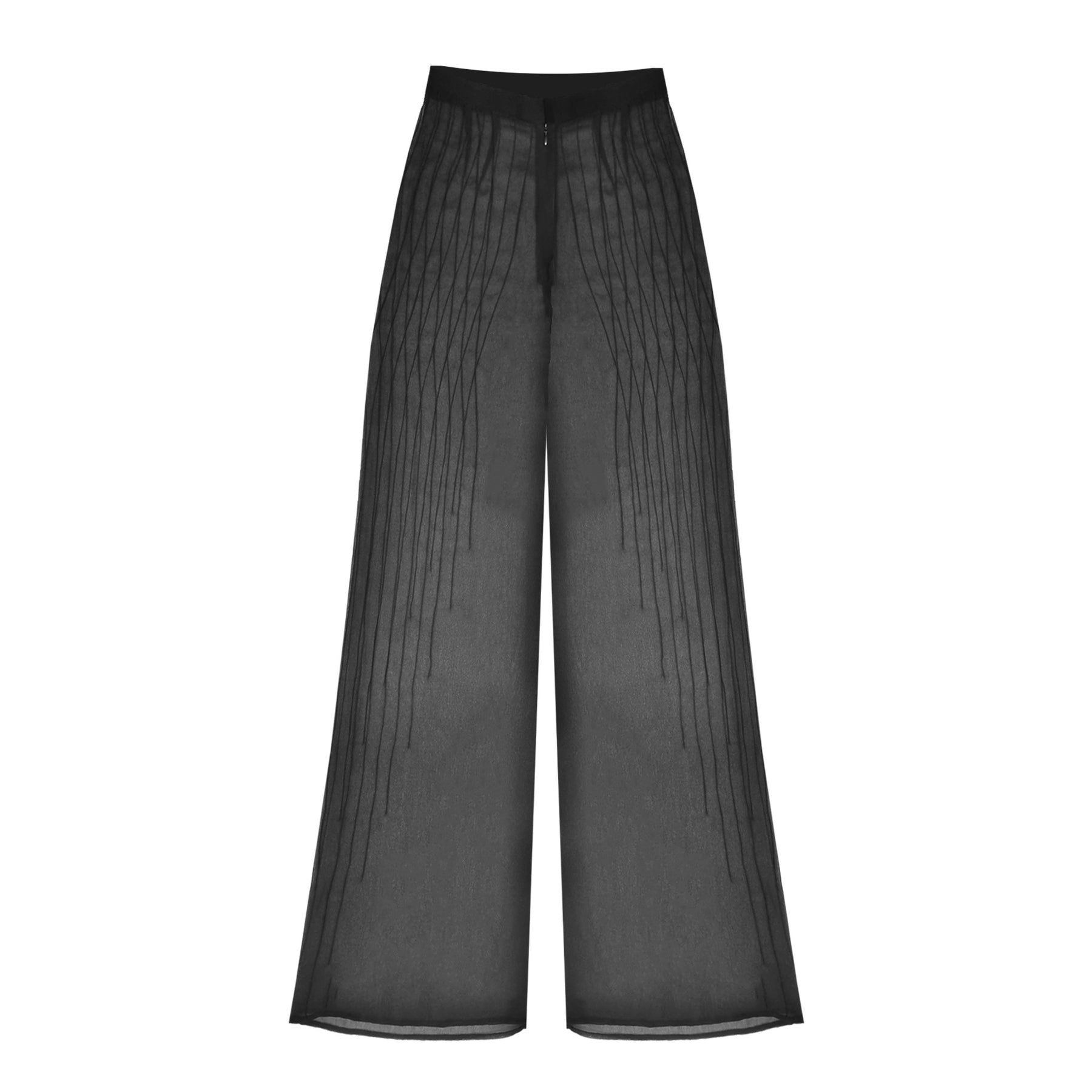 Sheer Pin Tuck Trousers