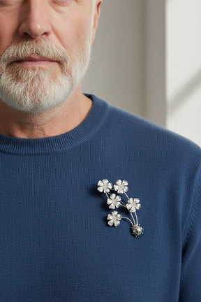 Floral Bouquet Ladybug Brooch