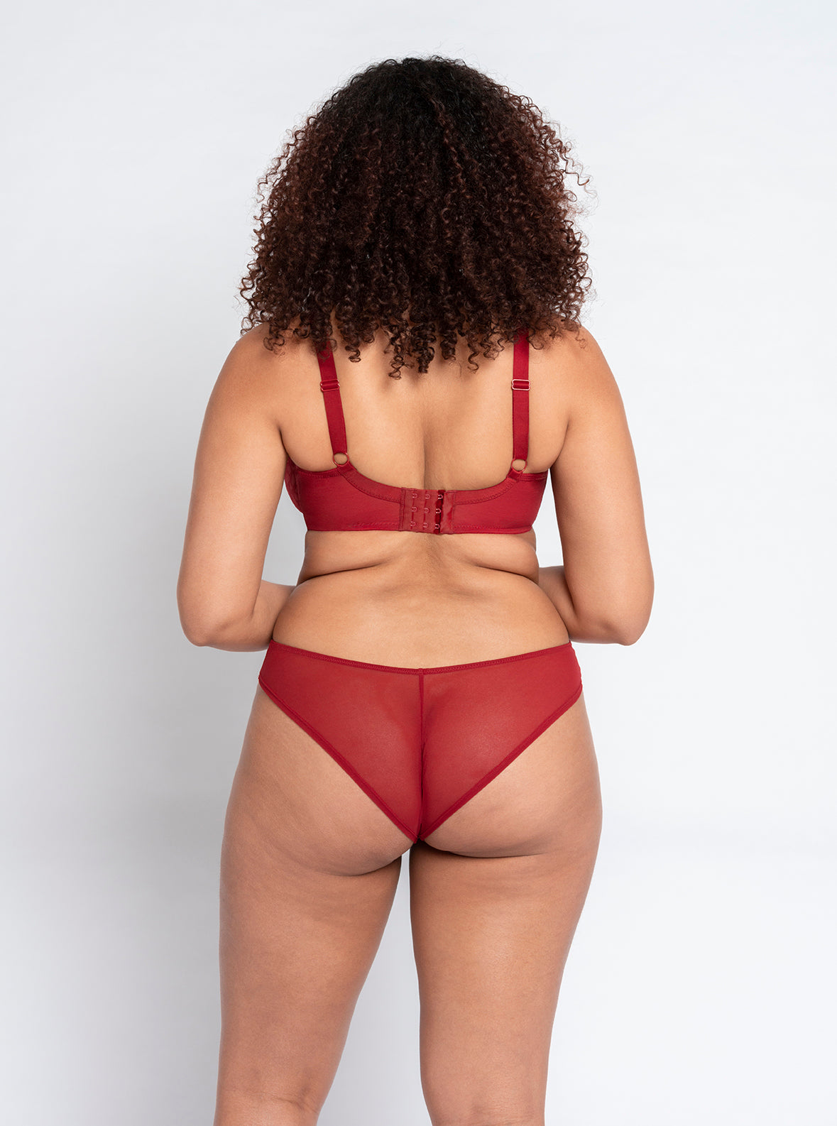 Curvy Kate Love Me Lace Brazilian Claret
