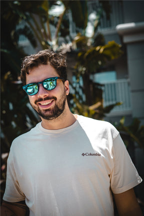 Deep Blue wooden Sungalsses - INTI