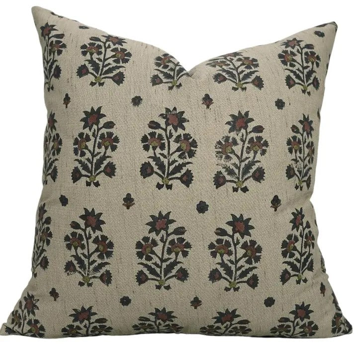 Bohemian Printed Linen Blend Cushion Cover - Sadabahar