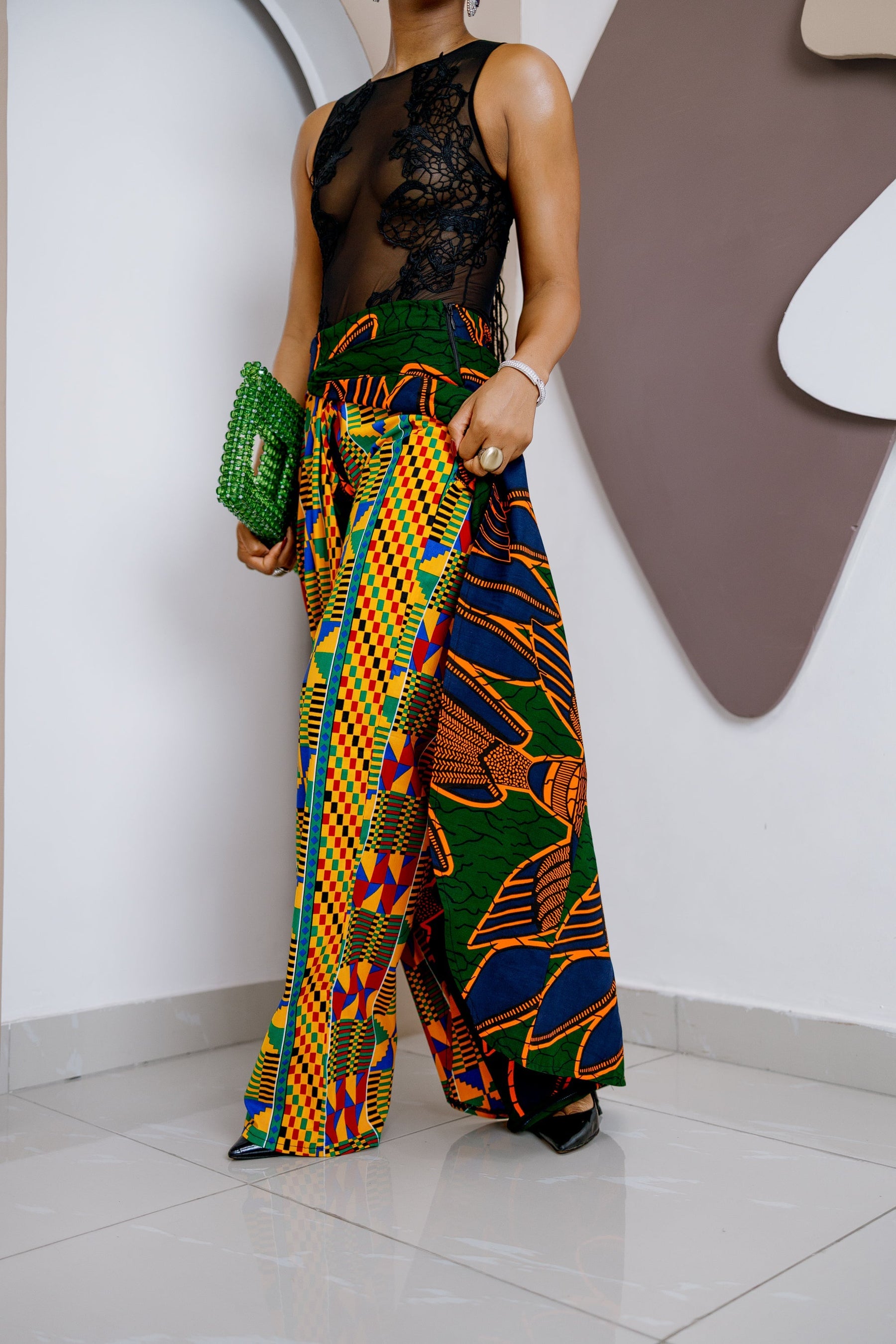 Ogbommili Patchwork Pants Skirt