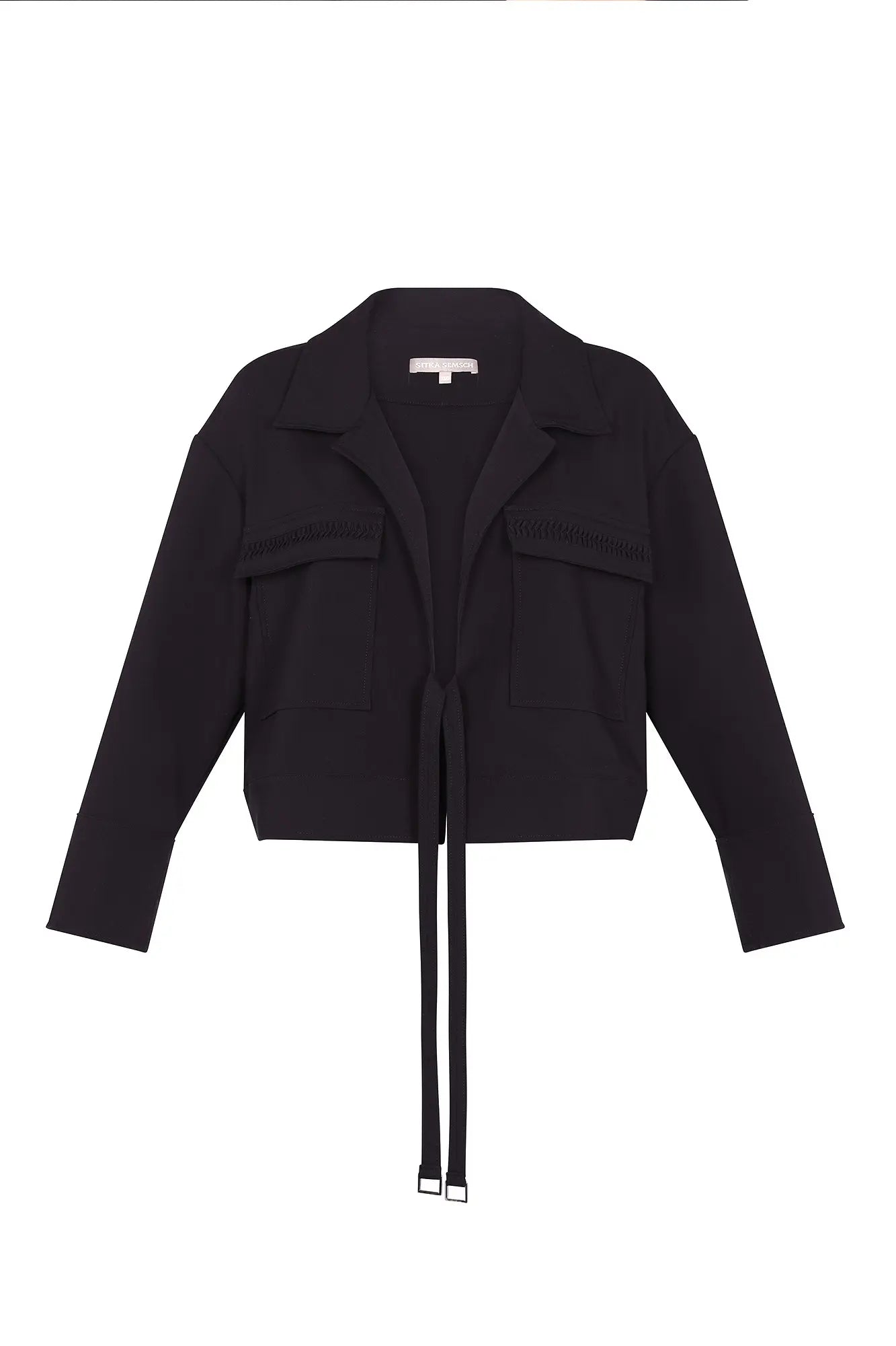 Parker Tie-Front Jacket | Black