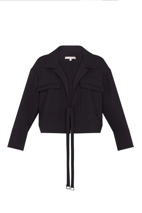 Parker Tie-Front Jacket | Black