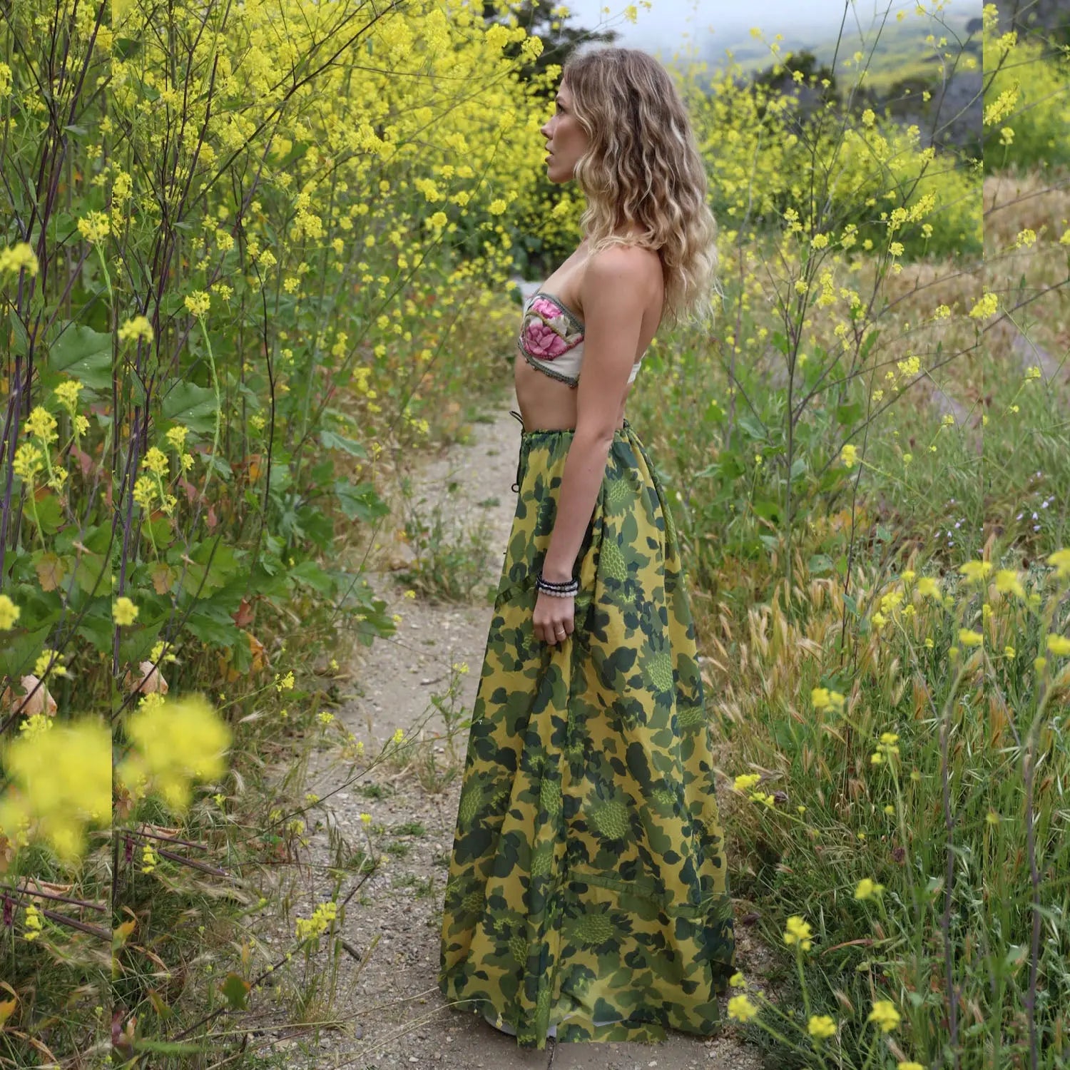 Amy Maxi Parachute Skirt-Camo