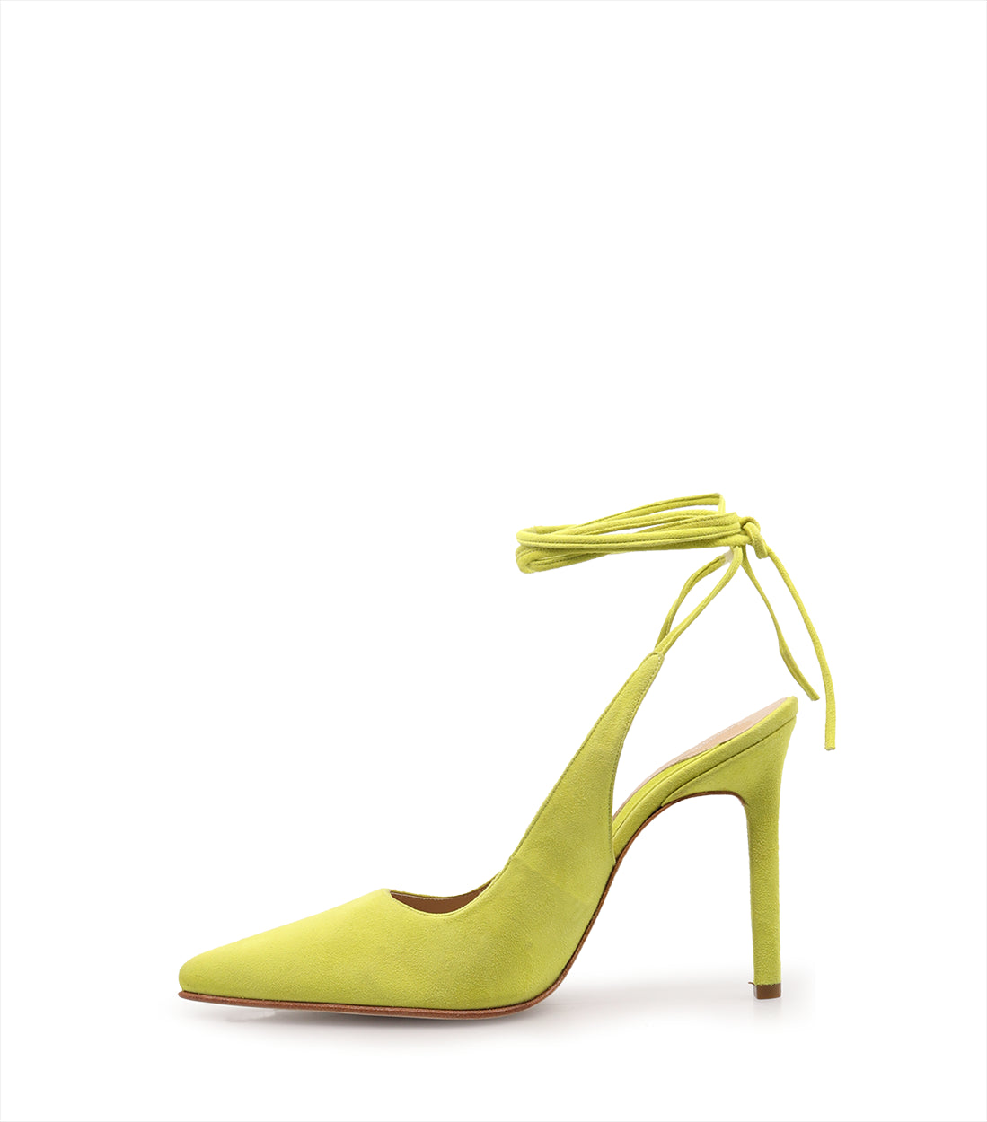 Luxury Yellow Suede Ankle Strap Sandals Tale