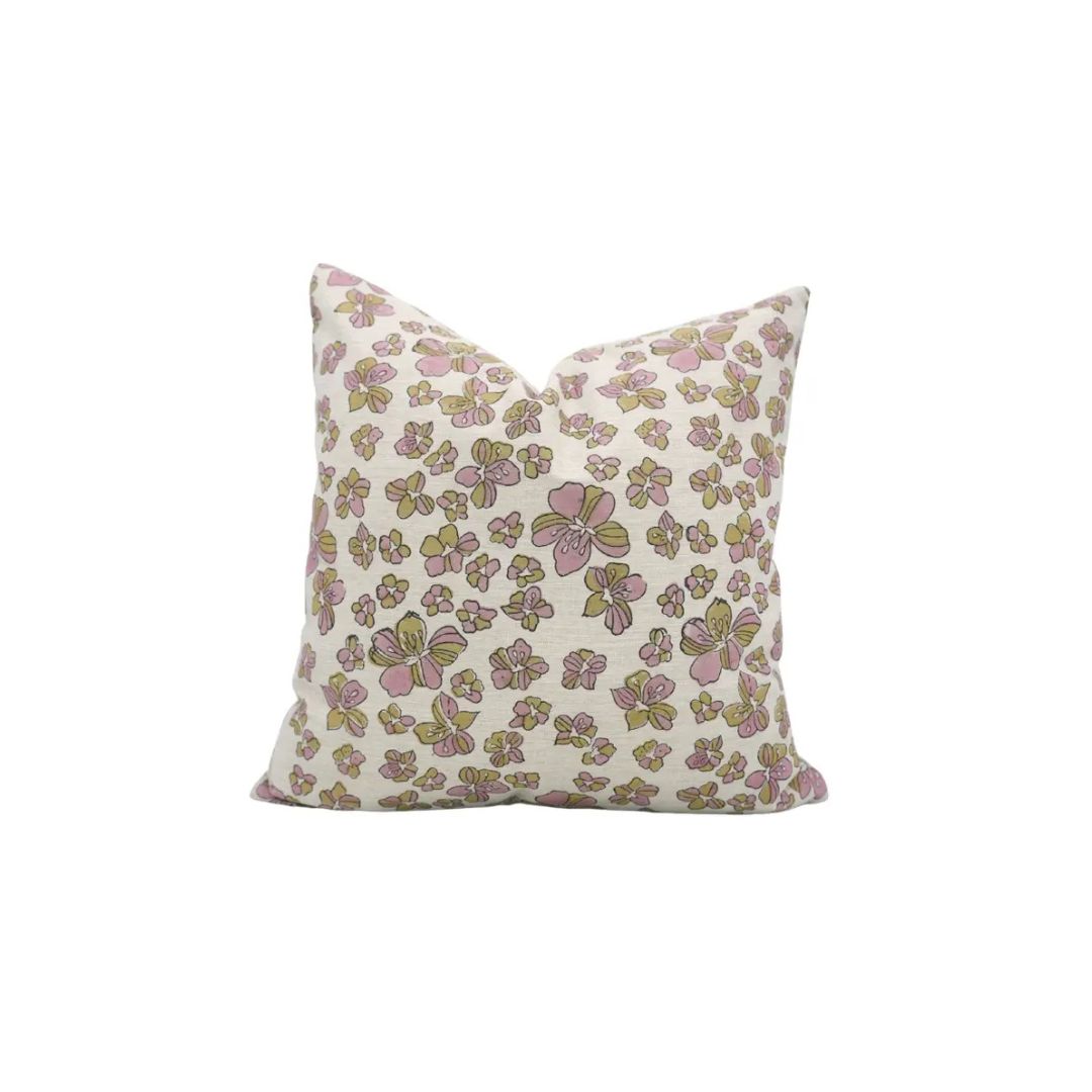 Classic Block Print Linen Blend Cushion Cover - Jhilmil