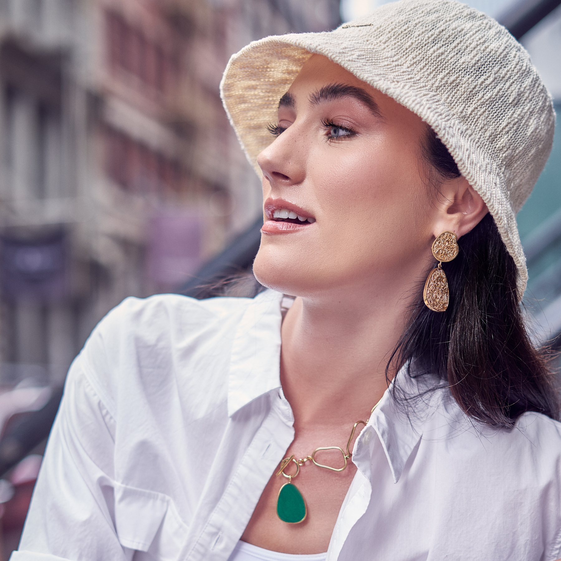 Ancestral Asymmetrical Drop Earrings