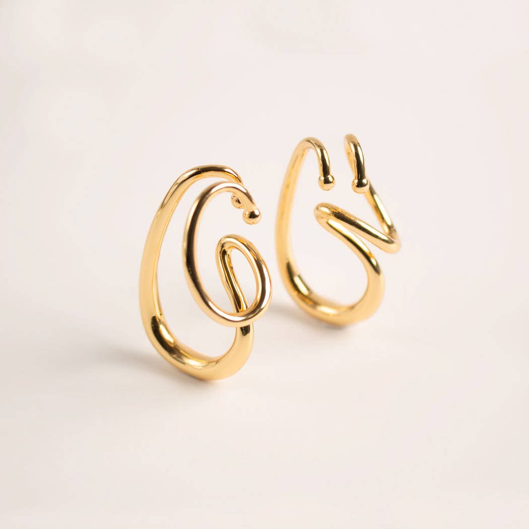 Gold London Ear Cuff Non-Pierced Earring