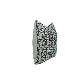 Artisan Hand Block Printed DesignThick Linen Pillow Cover- Midnight