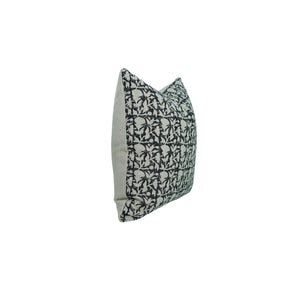 Artisan Hand Block Printed DesignThick Linen Pillow Cover- Midnight