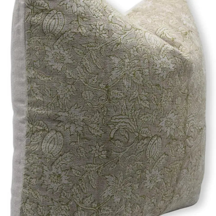 Floral DesignThick Linen Cushion Cover - Manikarnika