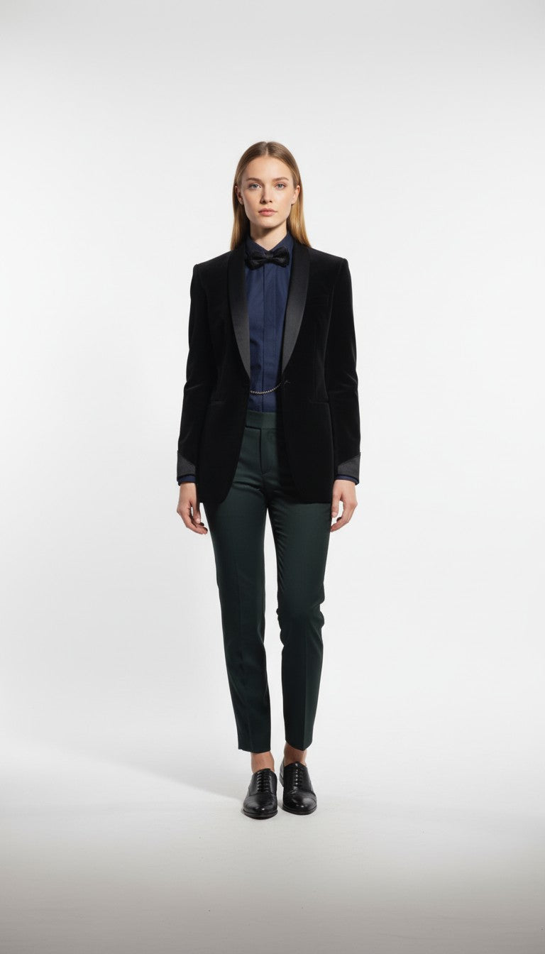 Black Velvet Edge Tuxedo