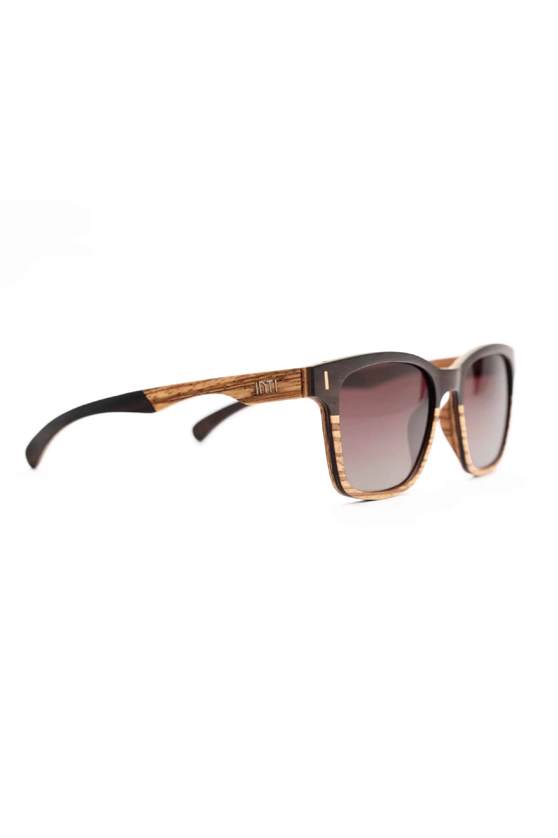Zebra Wood Sunglasses with gradient lenses - INTI