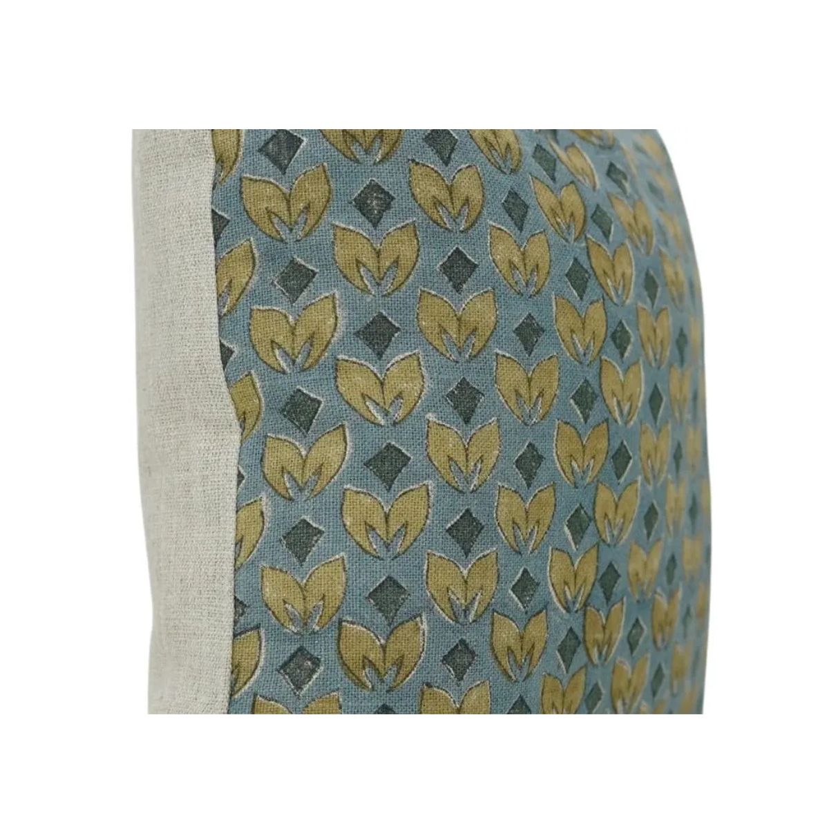 Premium Hand Block Printed Thick Linen Cushion Cover - Titli