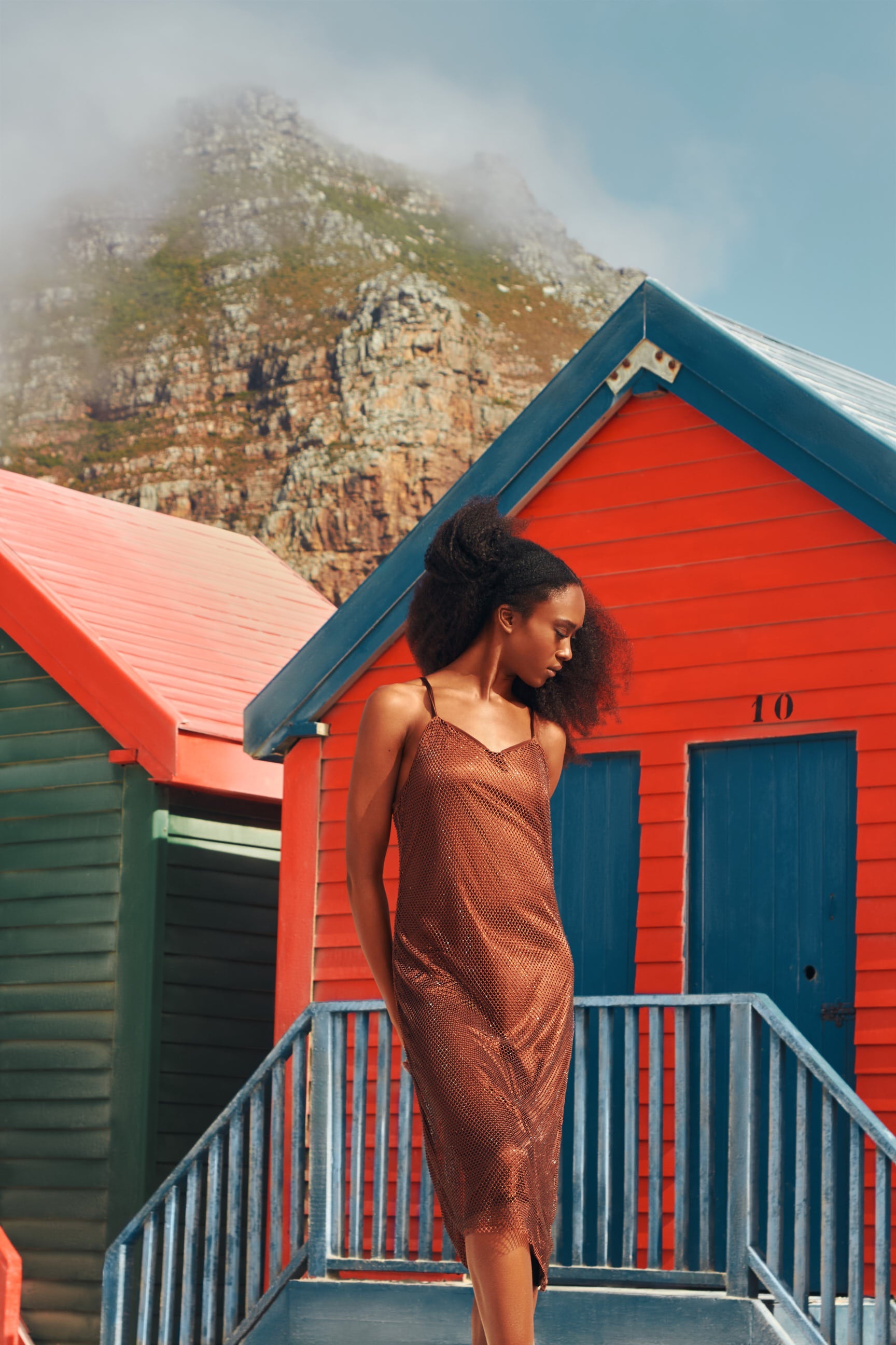 Soleil — Mesh Rhinestone Dress with Satin Underlay