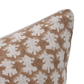 Stylish Handmade Thick Linen Block Print Pillow Cover - Traz