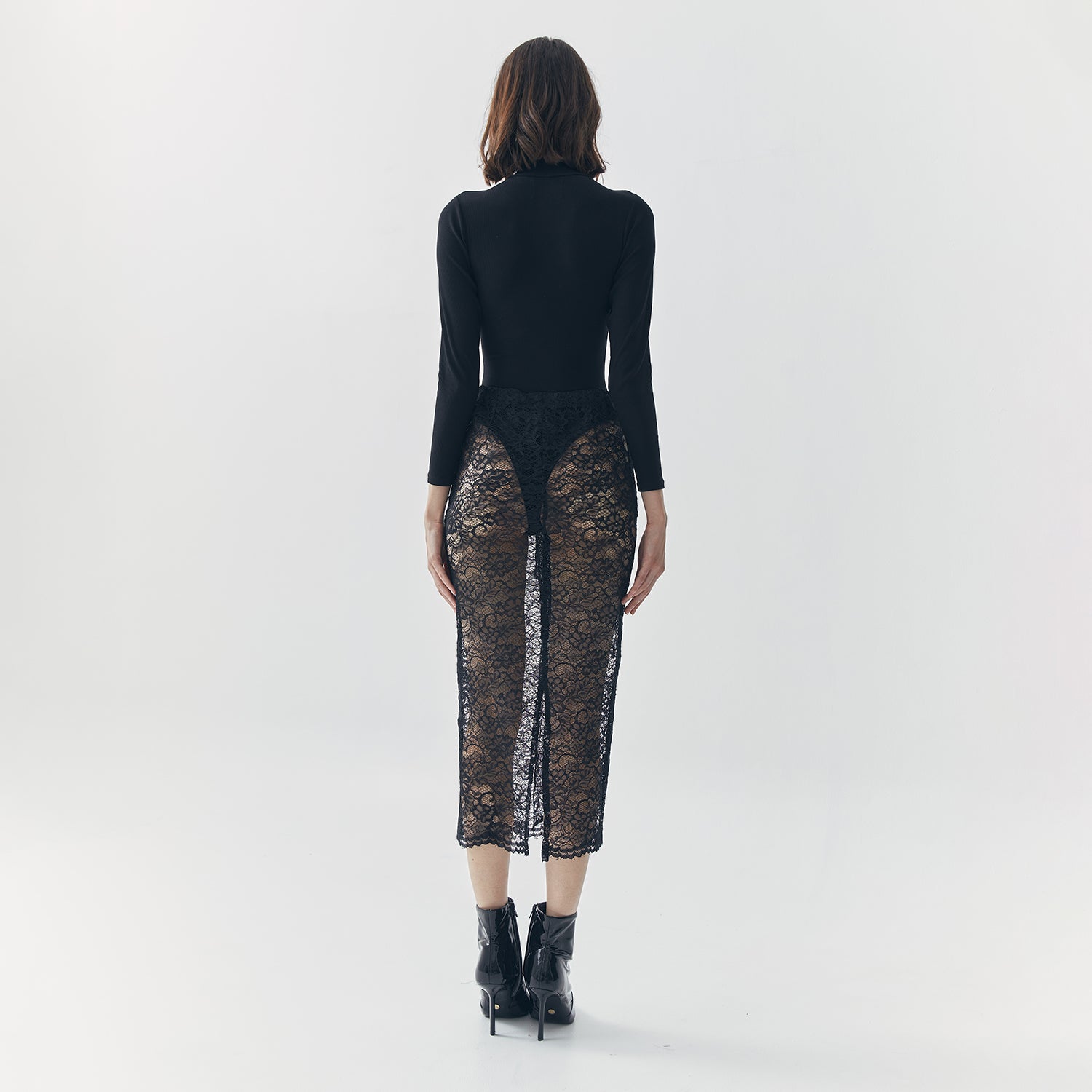 MILA SEE THRU LACE SKIRT