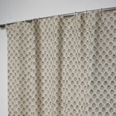 Hancrafted Block Viscose Linen Ring Curtain - Bagru Buti