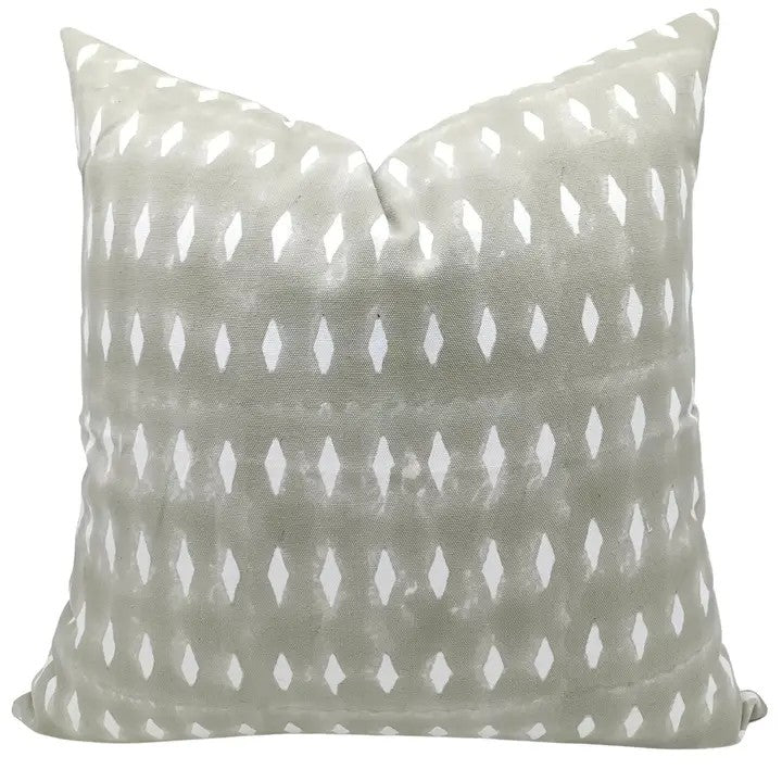 Boho Décor Design handmade block print Thick Cotton White Pillow Cover -Omji