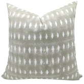 Boho Décor Design handmade block print Thick Cotton White Pillow Cover -Omji