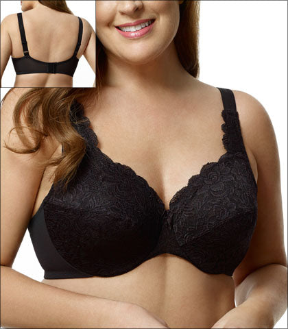 Elila Stretch Lace Underwire Black