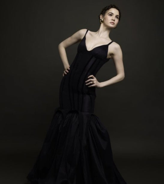 Blessing Silk & Velvet Corset Gown