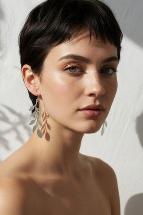 Inverted Vine Convertible Drop Earrings