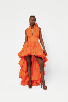 Linen AMA Hi-low Dress